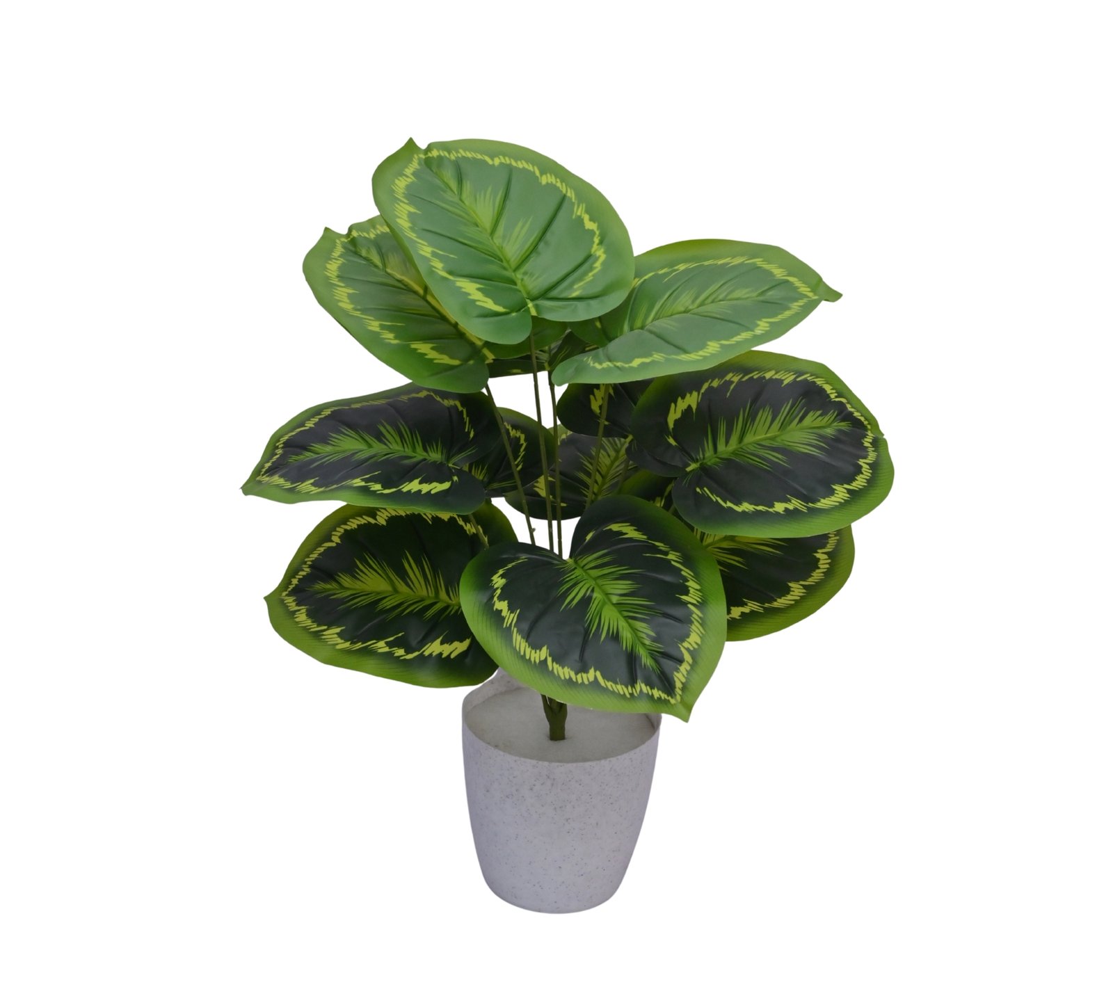 Artificial Plant with 12 Leaves & Round Pot | Premium Faux Indoor Decorative Plant - Image 5