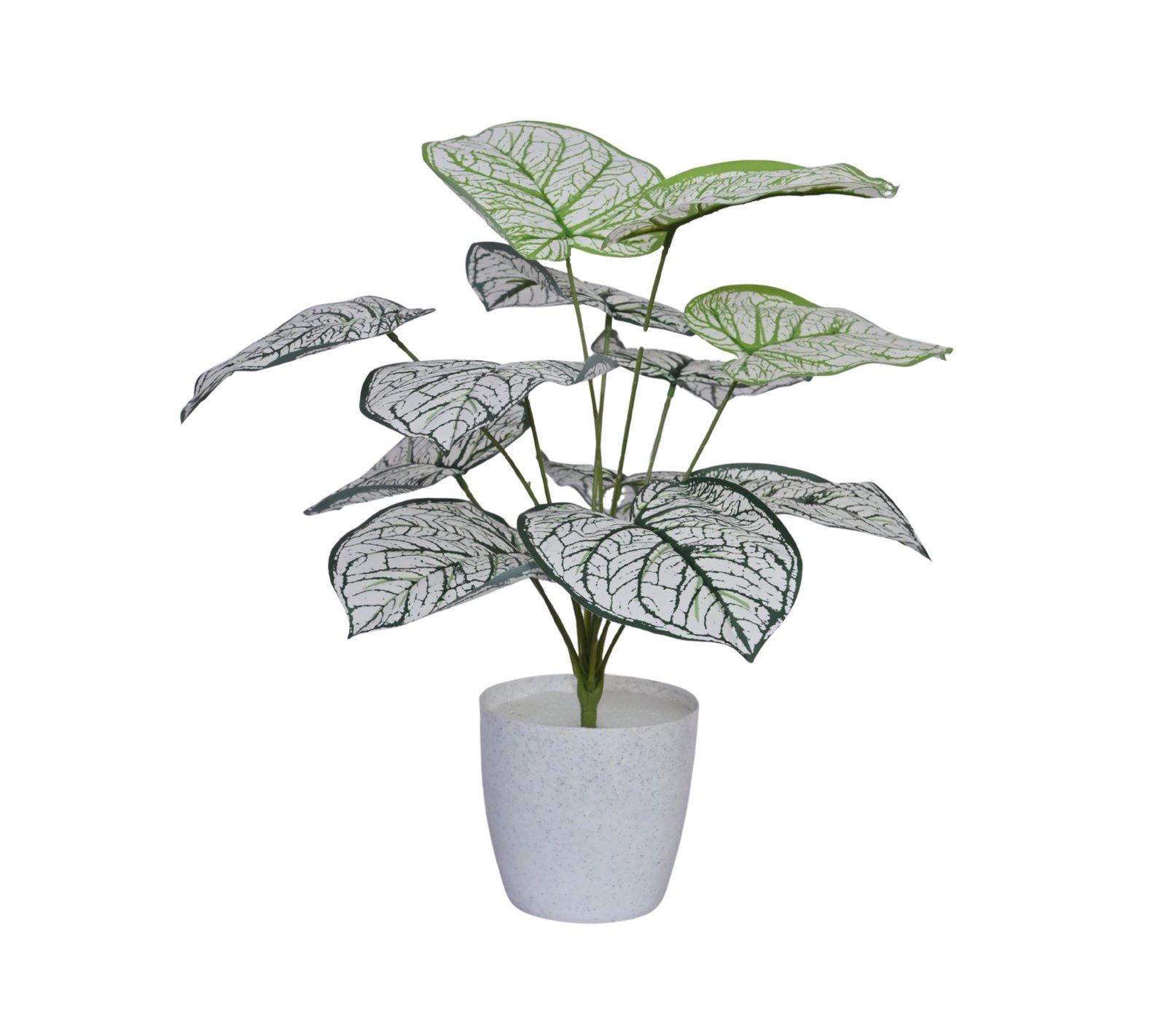 Artificial Plant with 12 Leaves & Round Pot | Premium Faux Indoor Decorative Plant - Image 4