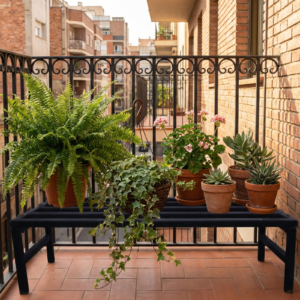 Single-Step Heavy Duty Metal Plant Stand | Indoor & Outdoor | Black