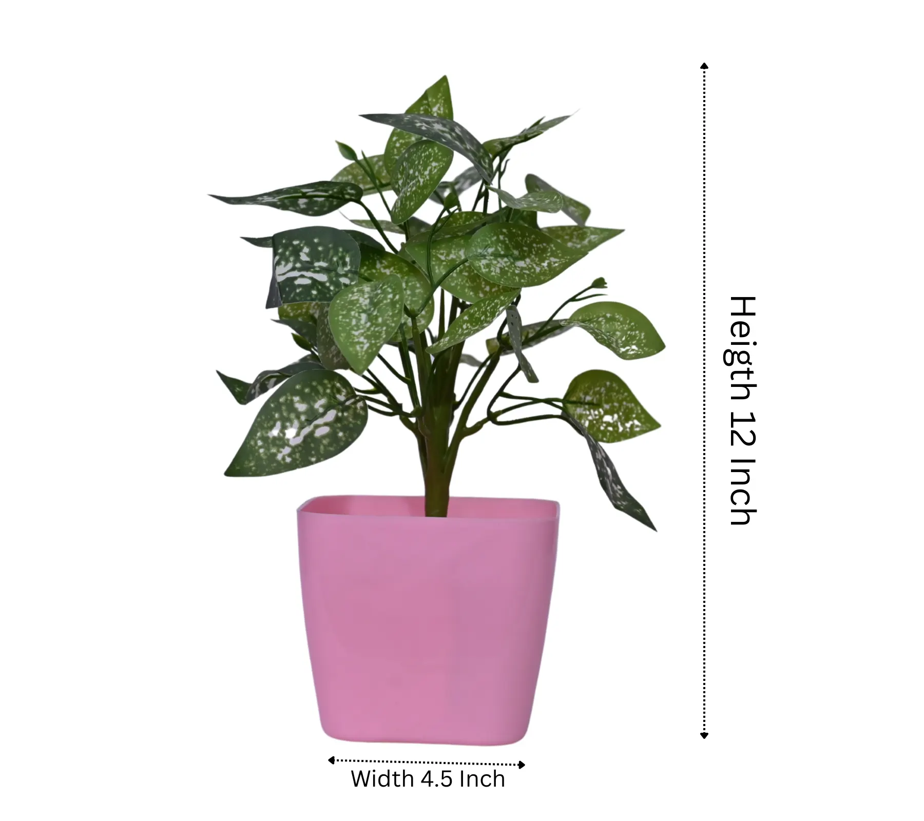 Square Pot with Artificial Plants – 4.5 Inch | Decorative Tabletop Artificial Plant Set | Pink, Blue & Green Pots | Pack of 3 - Image 3