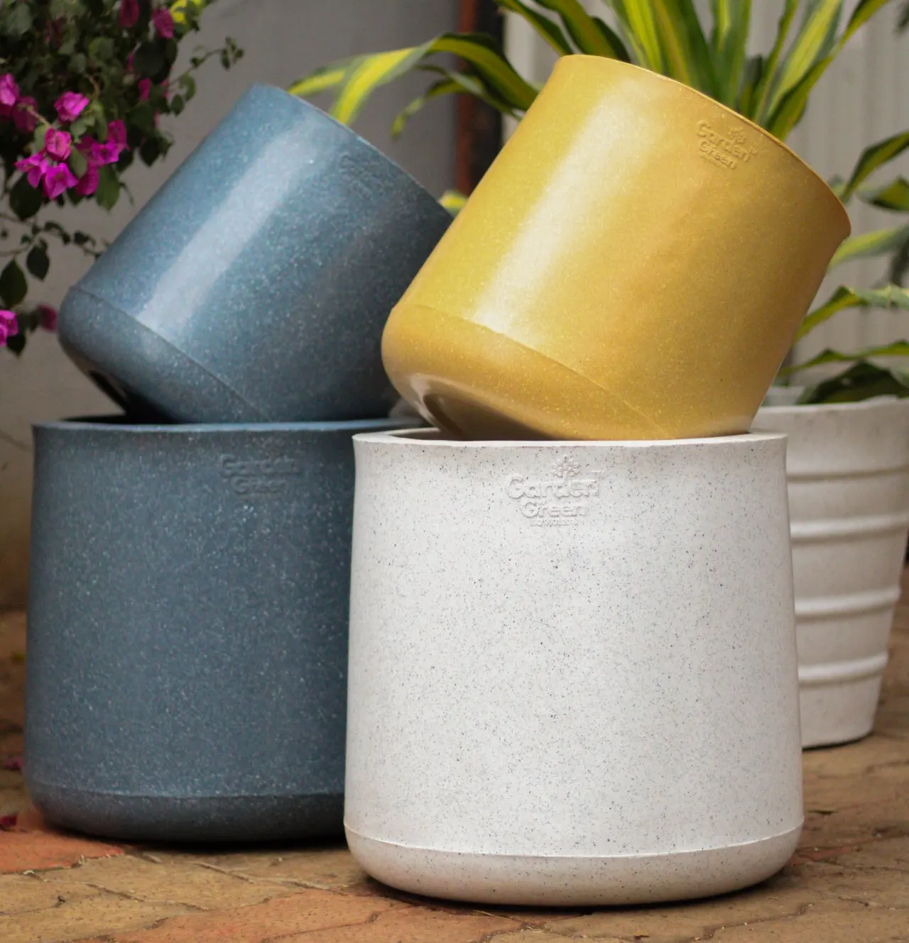 Garden Green DTR Rotomold Stone Finish Planter