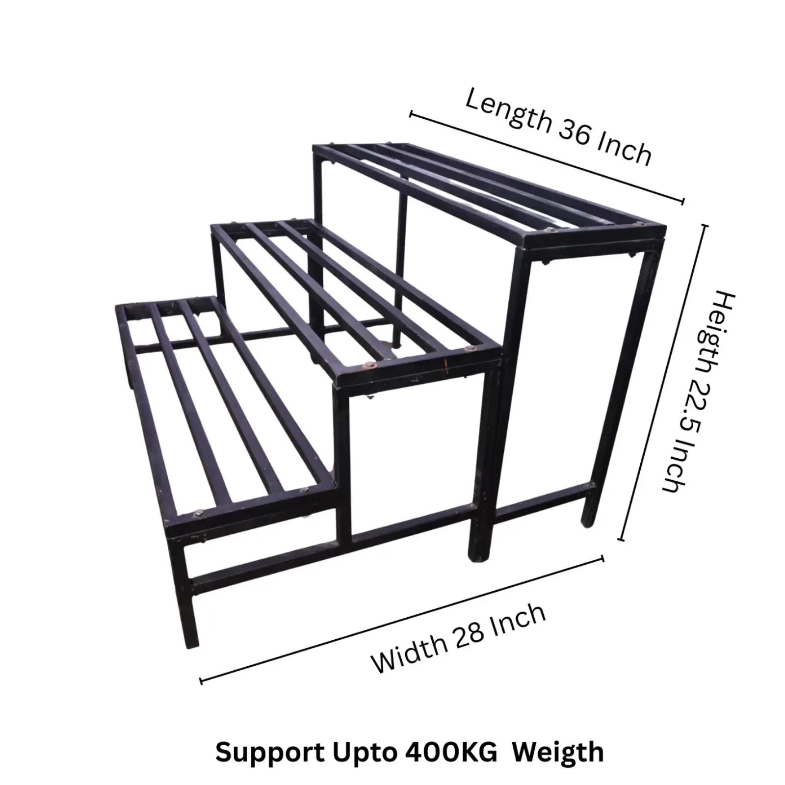Garden Green "Three-Step Plant Stand" | Durable Multi-Level Planter Pot Stand - Image 3