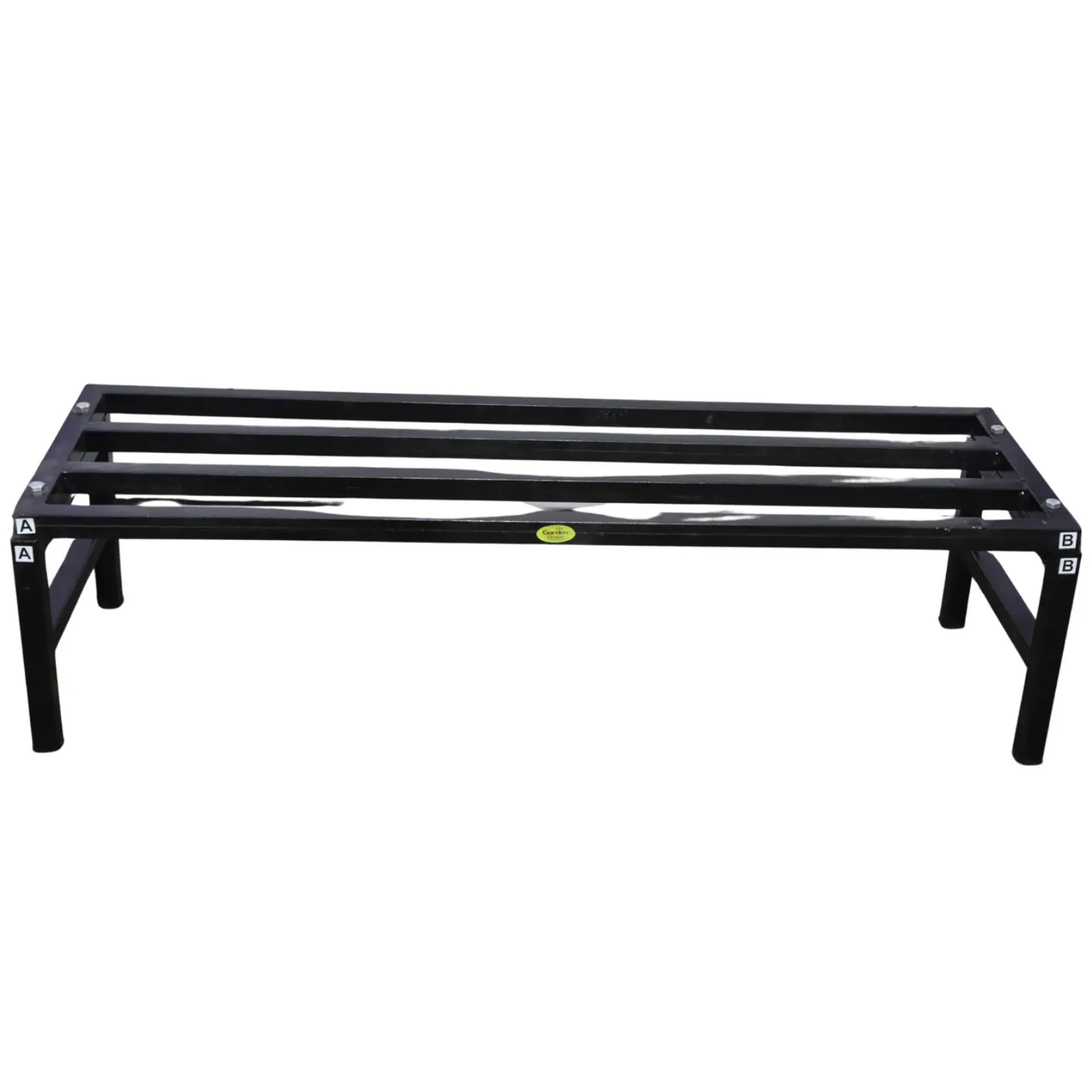 Garden green single step planter pot stand, sturdy plant stand for indoor outdoor gardening display